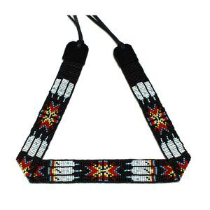 5816 Beaded Hatband Native American Style Southwestern Cow Rode Handmade